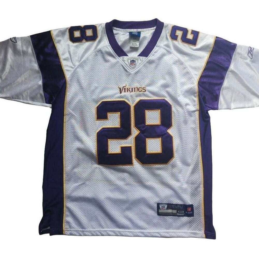 Reebok Minnesota Vikings Adrian Peterson 28 Jersey Size 48 White